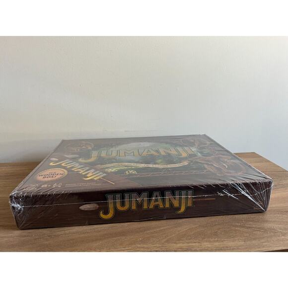 Jumanji Board Game Wooden Box Classic Retro Real Wood Case NEW - Picture 2 of 3